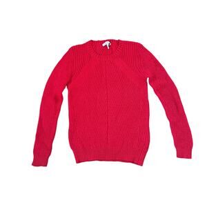 Sandro Mohair Blend Red Crewneck Sweater